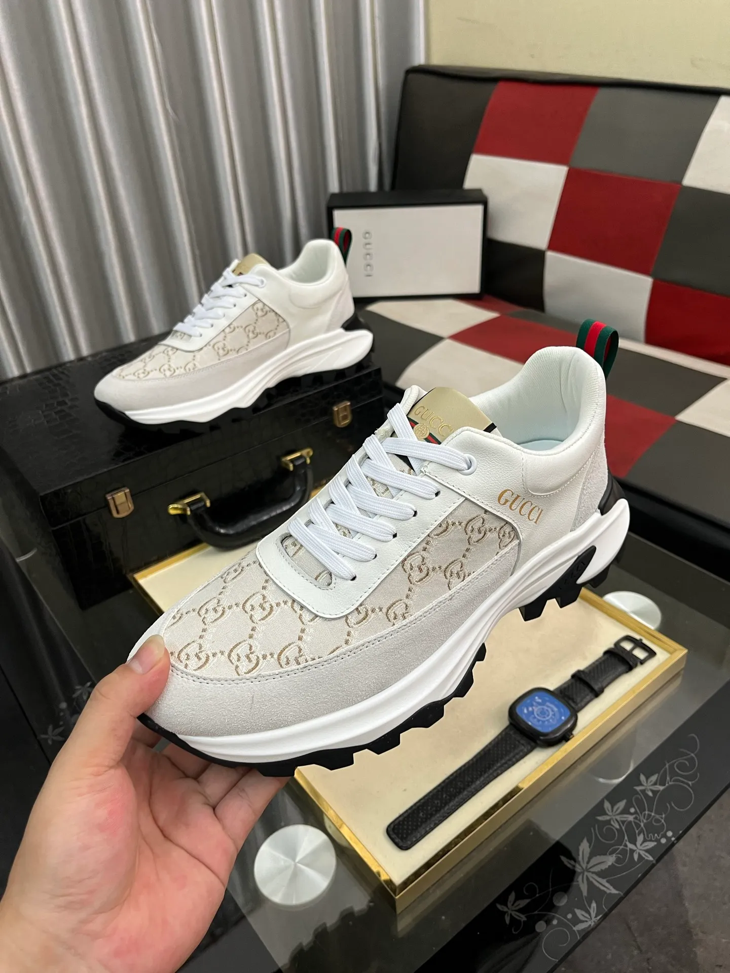 Men's Men's Shoes💰458⌚️⌚️[GUCCI] Gucci men's casual shoes are absolutely popular🔥The ultimate matching item for trendy men! The charm of super texture is irresistible, the main recommendation, the flower leather color is bright! The upper is made of high-quality brand printed fabric with cowhide, breathable leather lining and wear-resistant rubber sole, noble and elegant! Extremely comfortable🎁🎁You can be as handsome as you want💪 38-444⃣️colors available
